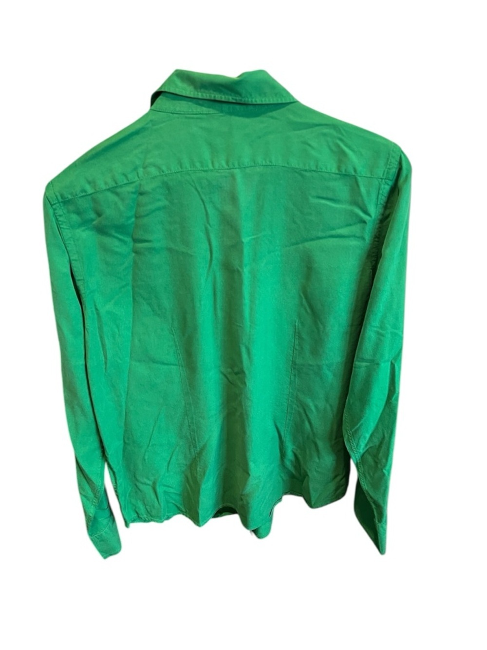 Men's Green Button-Front Long Sleeve Shirt - Picture 2 of 4